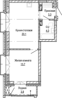 1-комнатная в жилом комлексе «Кварталы Немировича»