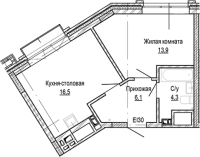 1-комнатная в жилом комлексе «Кварталы Немировича»