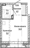 1-комнатная студия в жилом комлексе «Кварталы Немировича»