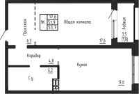 1-комнатная в жилом комлексе «Акварельный 4.0»