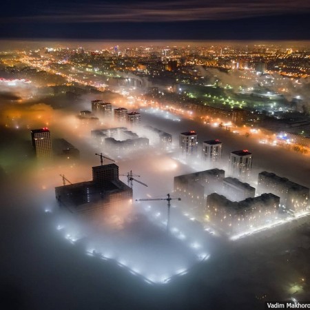 Яркая подсветка в ЖК «Европейский Берег»