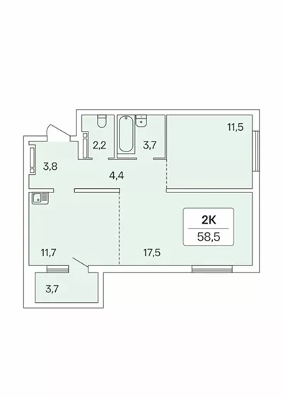 Продажа 2-комнатной в жилом комплексе «Акация на Игарской»
